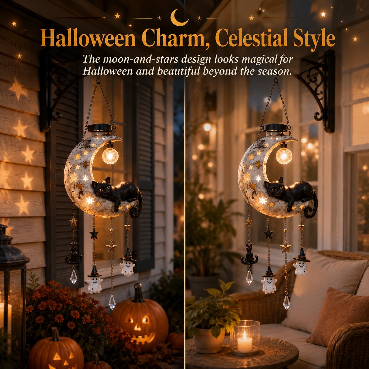 Halloween and year-round celestial decoration