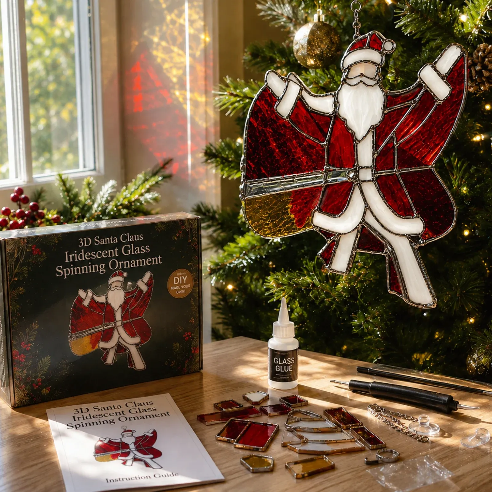 Santa Claus DIY suncatcher kit