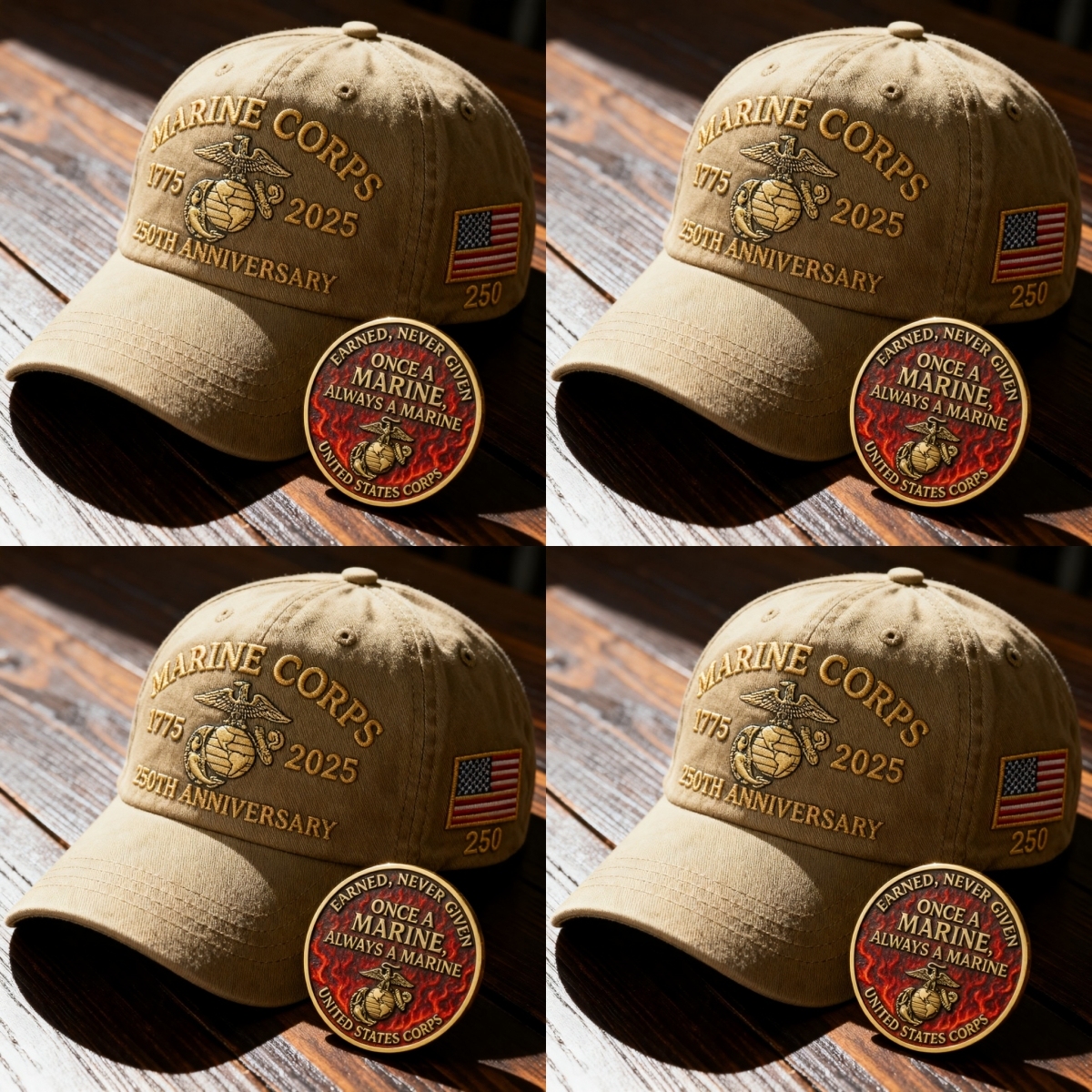 ❤️Veteran‘s Day Best Gift🌹Honoring 250th USMC Retro Washed Cap – Honor That Never Fades 🇺🇸🎁Free Symbolizes Honor Gift