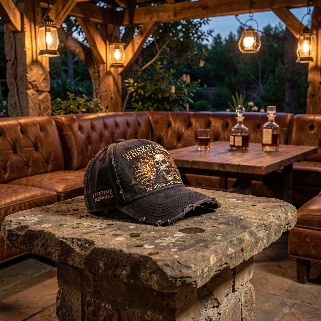 🧢 WHISKEY DRUNKS CLUB Cap 🥃💀
