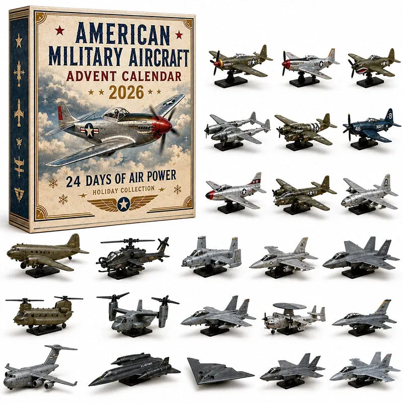 🔥Last 40pcs🎉-✈️🇺🇸 American Military Aircraft Advent Calendar 2026 – 24 Days of Air Power