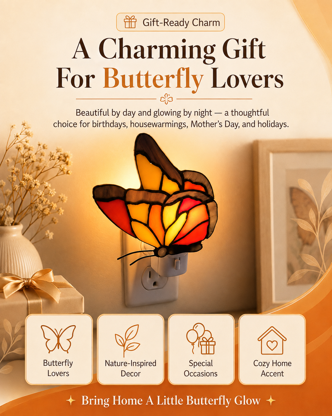 🦋Colorful Butterfly Plug-In Night Light