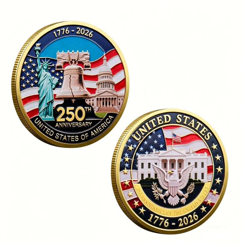 🔥LAST DAY 50% OFF✨9PCS USA 250th Anniversary Commemorative Coin Gift Set