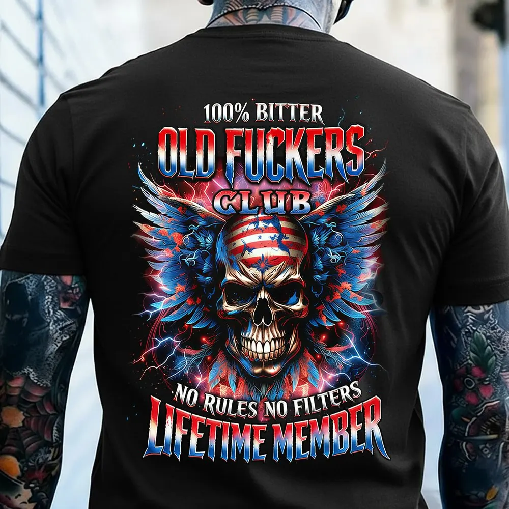 100% Bitter Old Fuckers Club Tshirt, Custom Year Gen X ,Boomer, Gen Y Tshirt