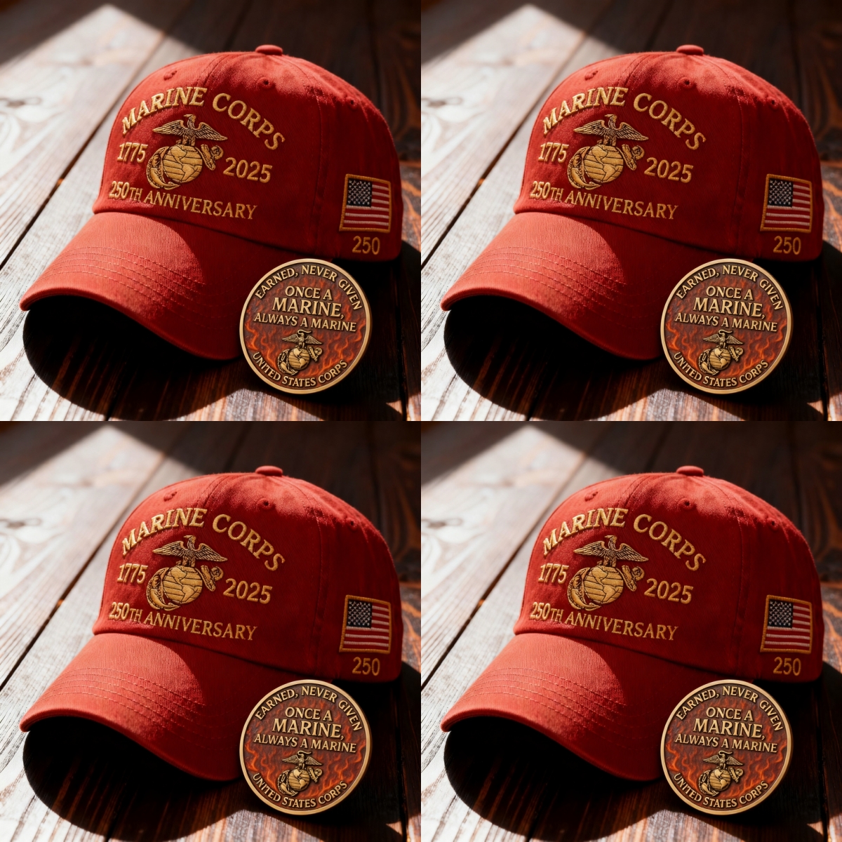 ❤️Veteran‘s Day Best Gift🌹Honoring 250th USMC Retro Washed Cap – Honor That Never Fades 🇺🇸🎁Free Symbolizes Honor Gift
