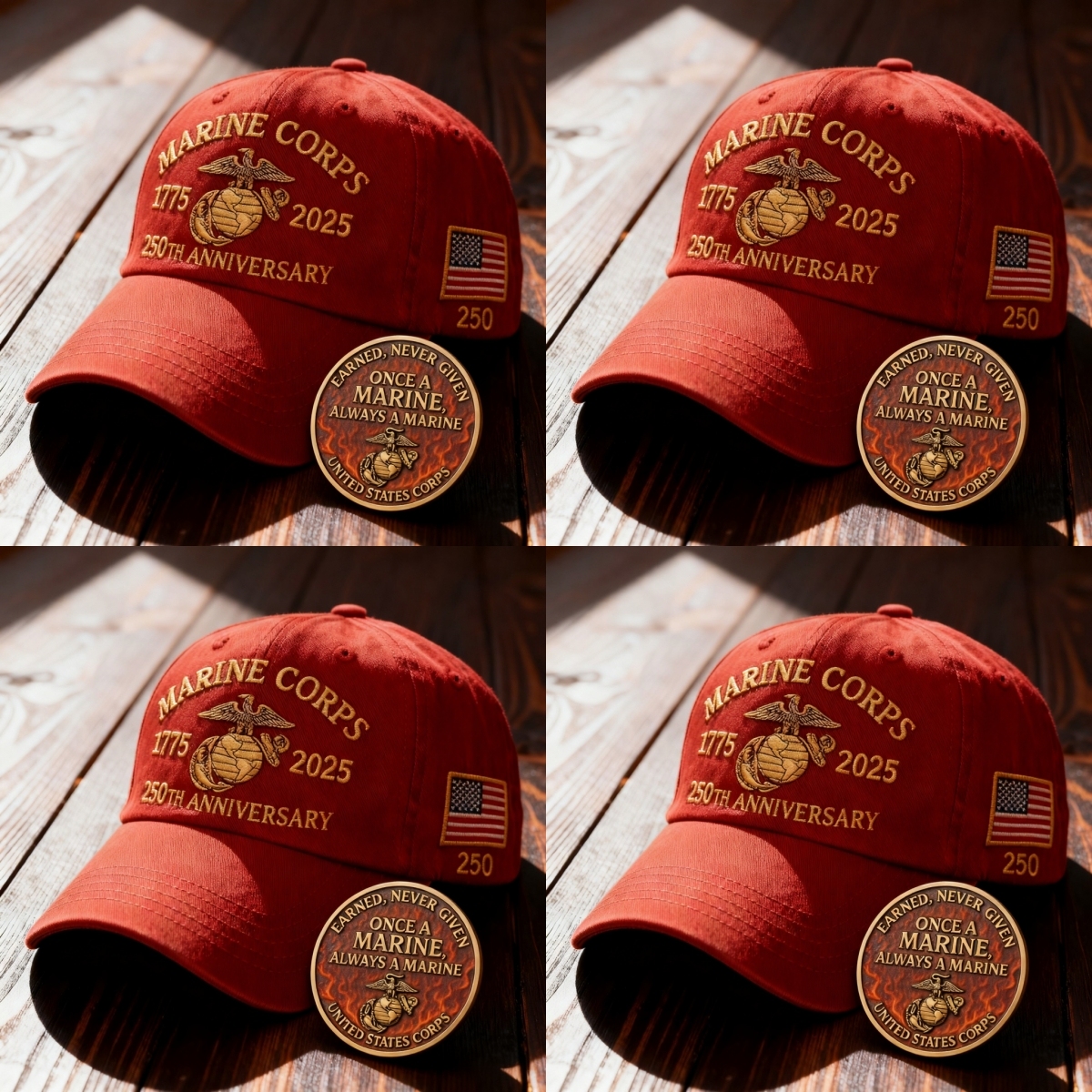 ❤️Veteran‘s Day Best Gift🌹Honoring 250th USMC Retro Washed Cap – Honor That Never Fades 🇺🇸🎁Free Symbolizes Honor Gift