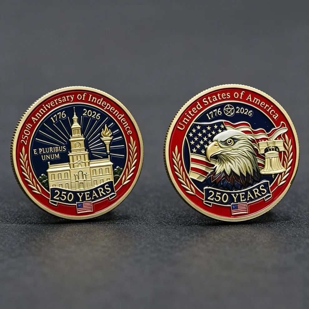 🔥LAST DAY 50% OFF✨9PCS USA 250th Anniversary Commemorative Coin Gift Set