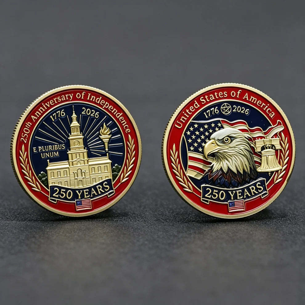 🔥LAST DAY 50% OFF✨9PCS USA 250th Anniversary Commemorative Coin Gift Set
