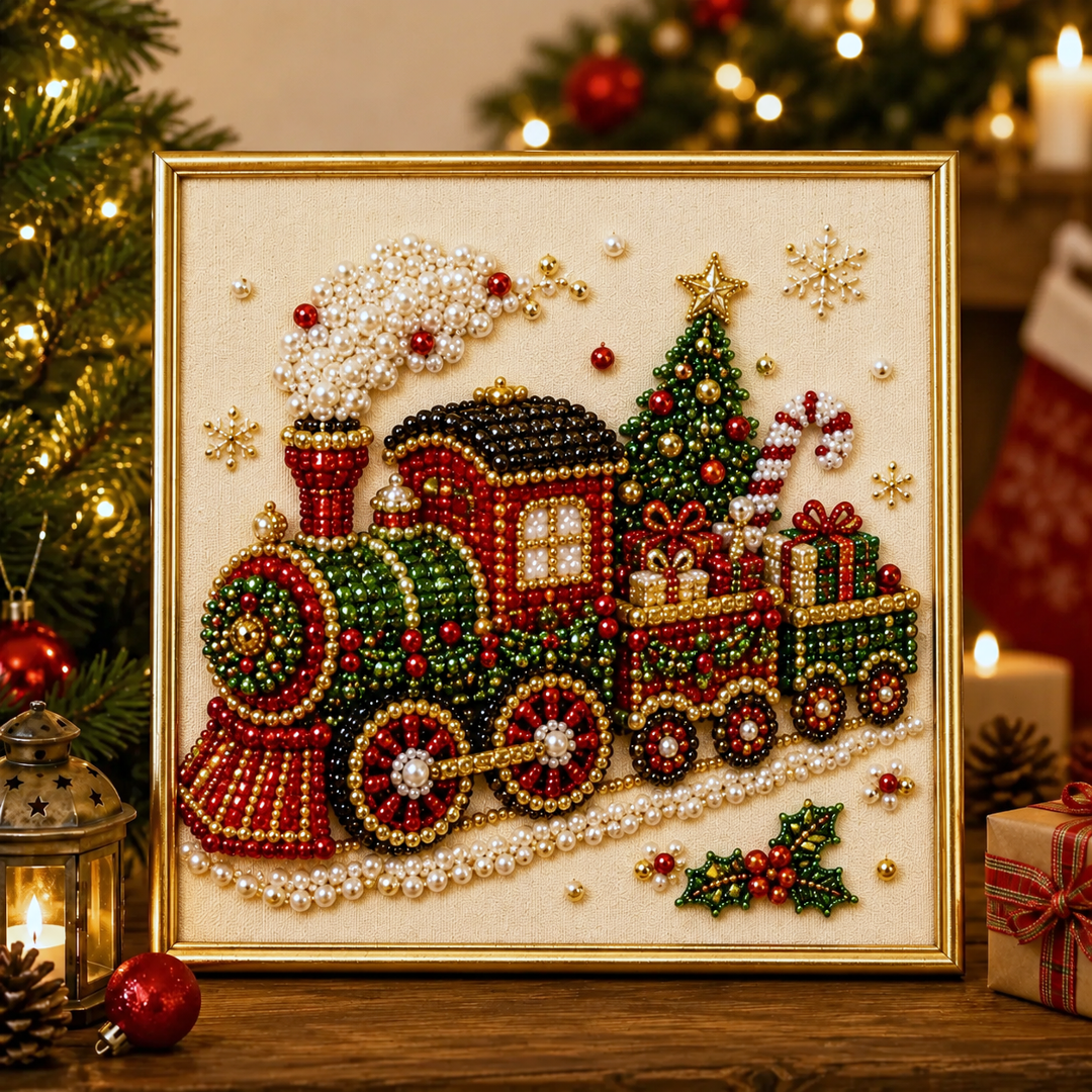🧘Relaxing & Beginner-Friendly-💎DIY Christmas Pearl Diamond Painting Art Kit(❤Same as the Vedio)