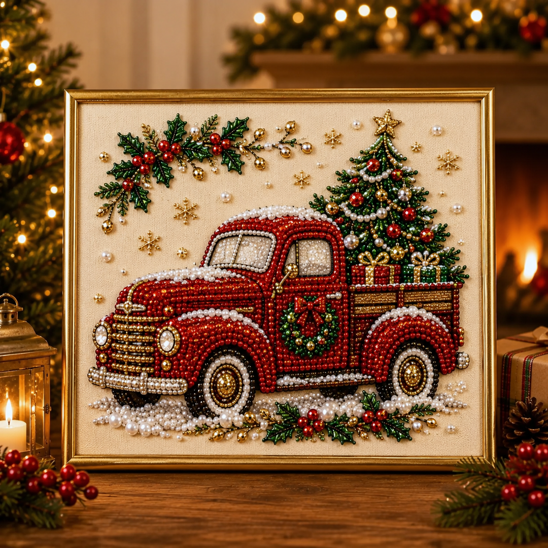 🧘Relaxing & Beginner-Friendly-💎DIY Christmas Pearl Diamond Painting Art Kit(❤Same as the Vedio)
