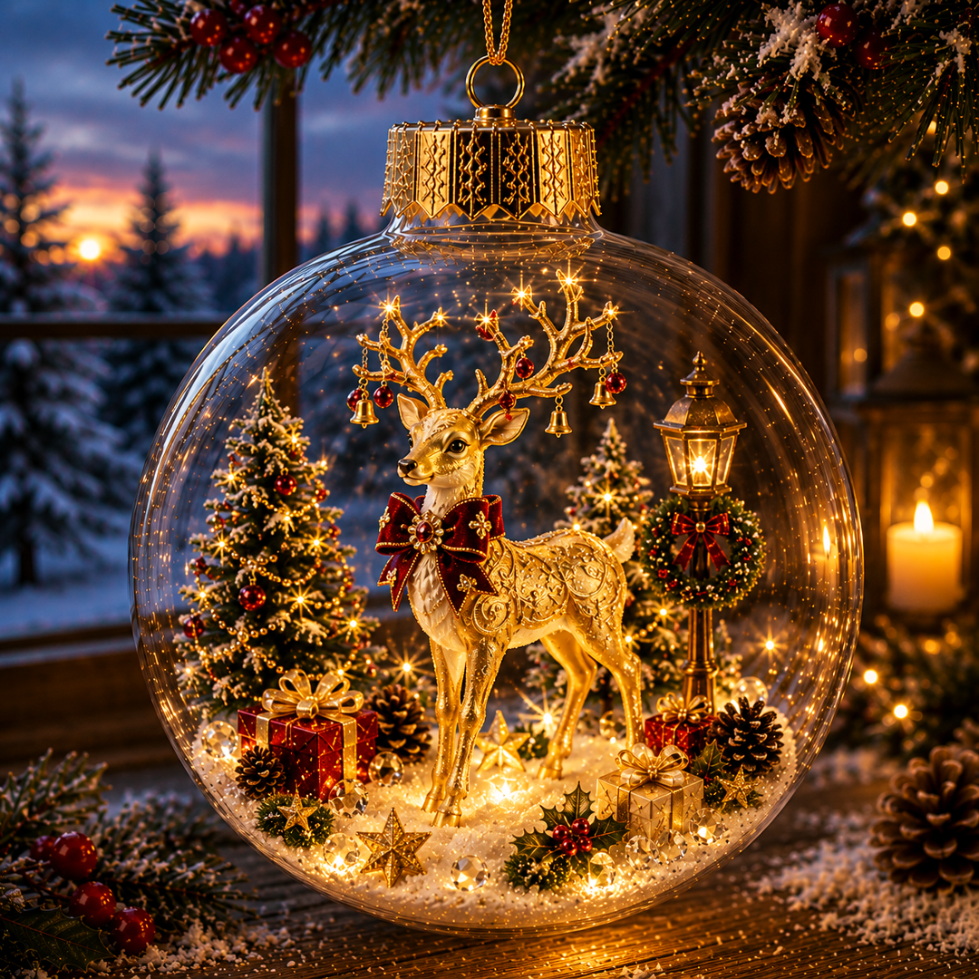 ✨ Light-Up Christmas Diorama Ornament