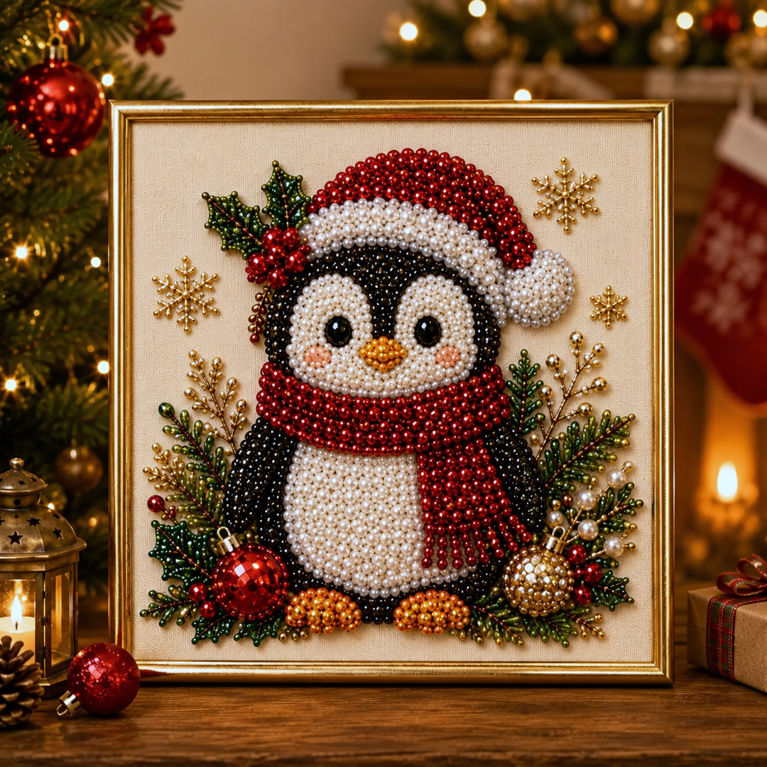 🧘Relaxing & Beginner-Friendly-💎DIY Christmas Pearl Diamond Painting Art Kit(❤Same as the Vedio)