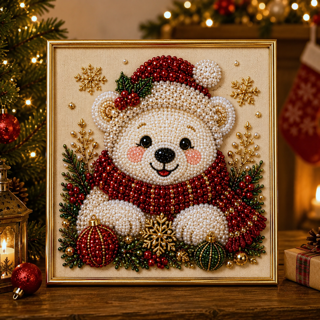 🧘Relaxing & Beginner-Friendly-💎DIY Christmas Pearl Diamond Painting Art Kit(❤Same as the Vedio)