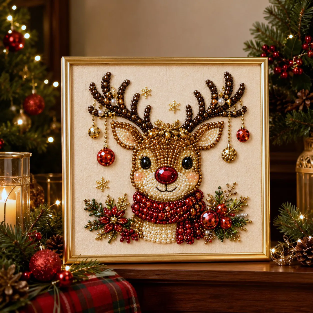 🧘Relaxing & Beginner-Friendly-💎DIY Christmas Pearl Diamond Painting Art Kit(❤Same as the Vedio)