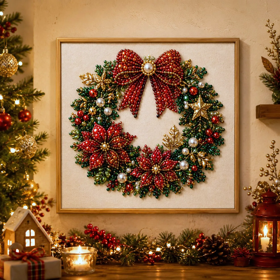 🧘Relaxing & Beginner-Friendly-💎DIY Christmas Pearl Diamond Painting Art Kit(❤Same as the Vedio)