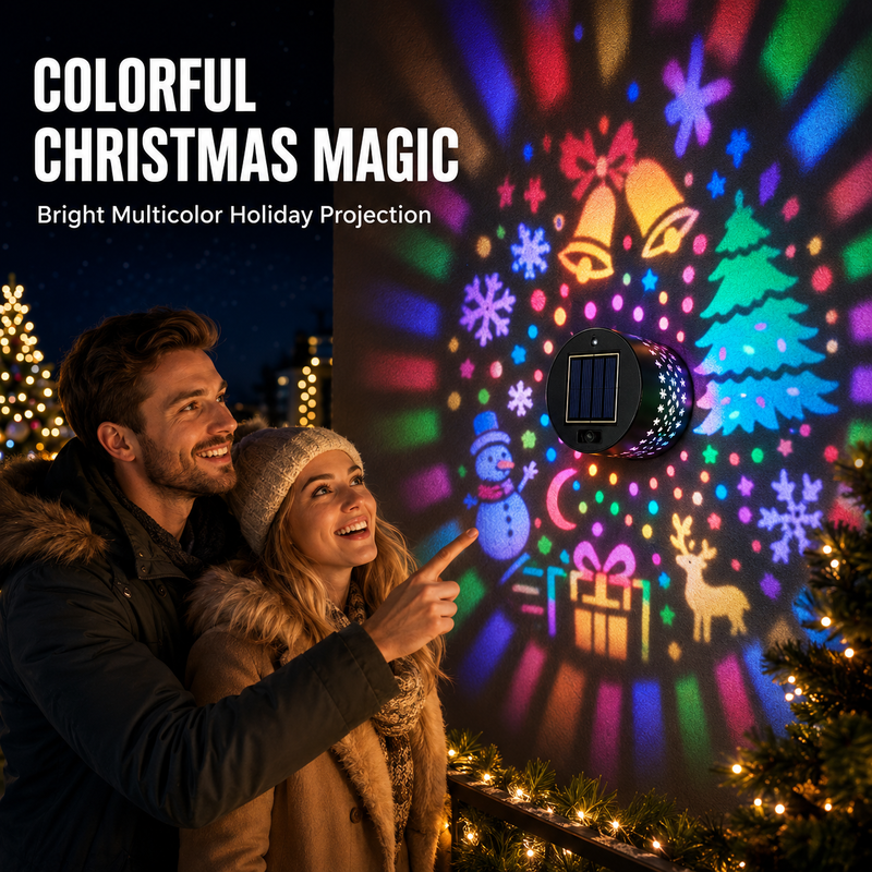 Last day 70% OFF🌟Solar Outdoor Decorative Wall Projection Light