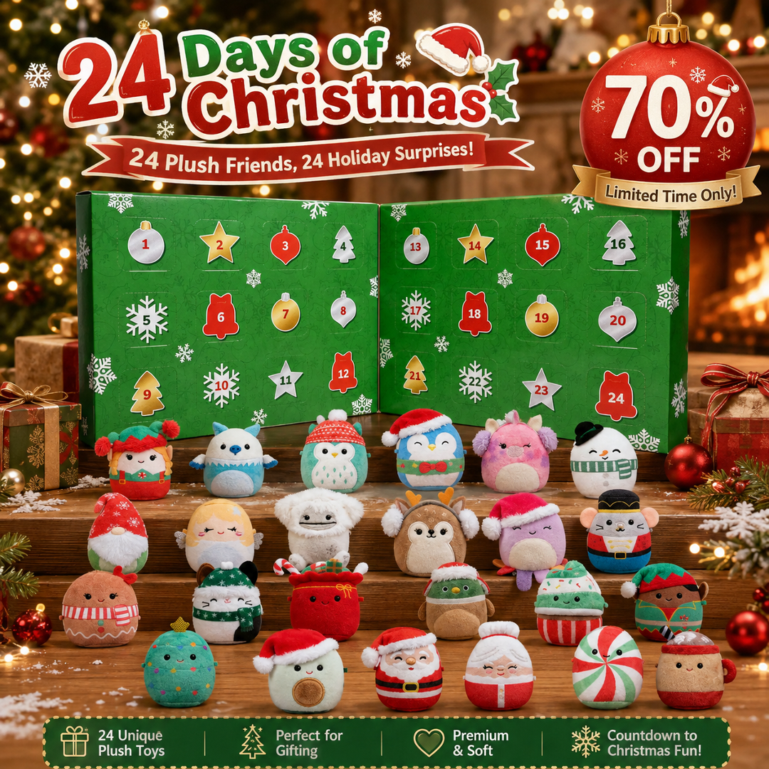 🔥Last 40pcs🎉-✨🎄2027 Squishmallows 24-Day Micromallows Holiday Plush Advent Calendar