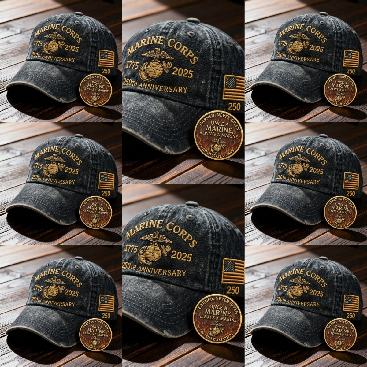 ❤️Veteran‘s Day Best Gift🌹Honoring 250th USMC Retro Washed Cap – Honor That Never Fades 🇺🇸🎁Free Symbolizes Honor Gift