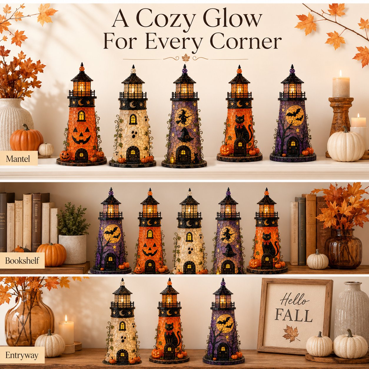 Podmallsell DIY Sea Glass  – 🎃Halloween Lighthouse