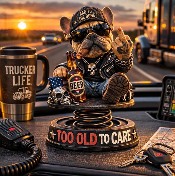 ⏰Last 4 hours Sale: Save 49%-Too Old To Care Dashhoard Bobblehead