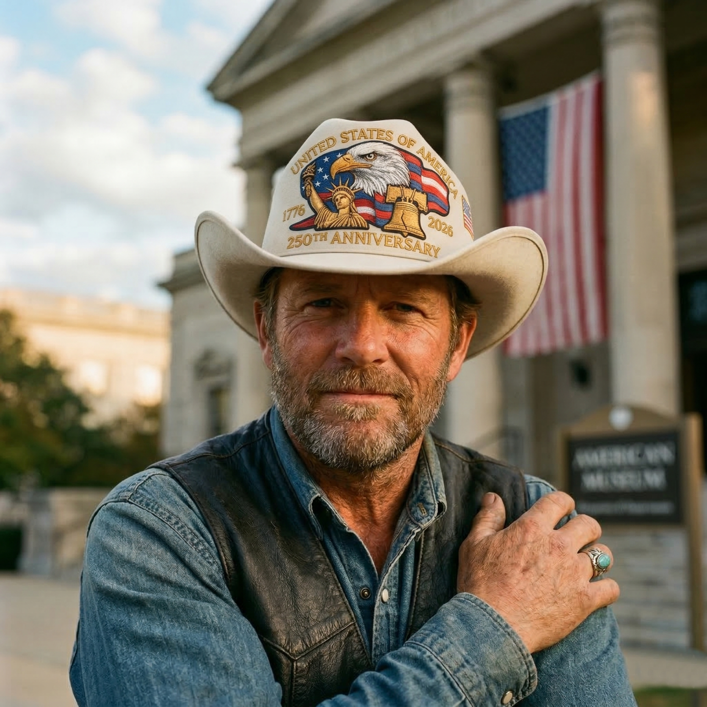 ⚡️Last Day 60% OFF -250 Years Later — Still Standing™ Patriotic Cowboy Hat