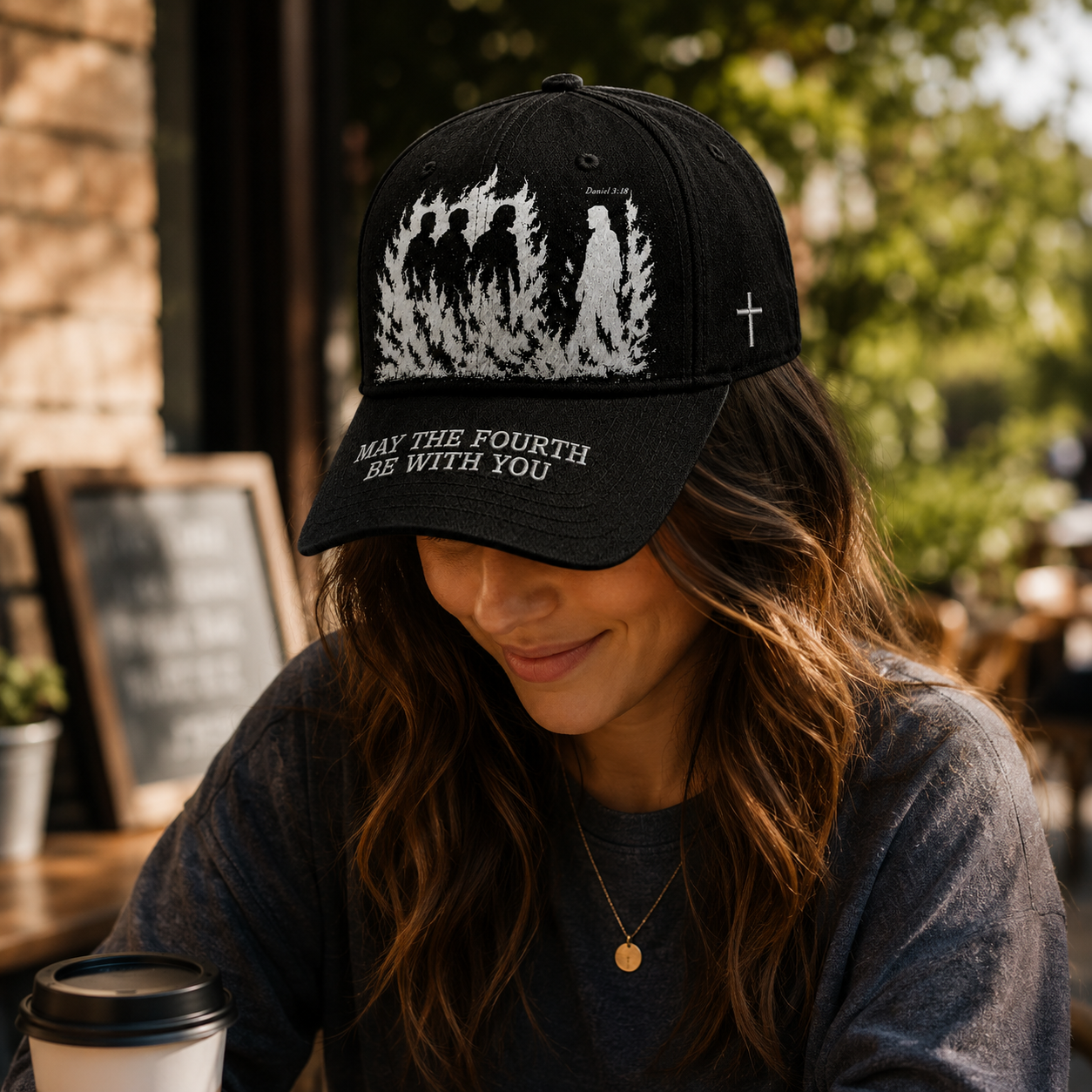 🔥 Father's Day Hot Sale ❤️May The Fourth Be With You Faith-Inspired Embroidered Baseball Cap ✝️🔥