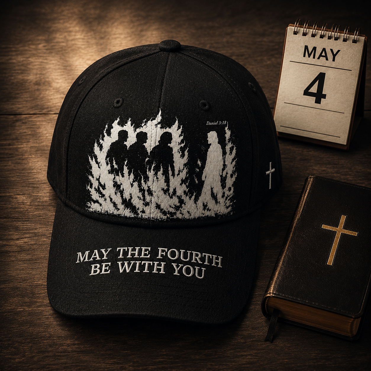 🔥 Father's Day Hot Sale ❤️May The Fourth Be With You Faith-Inspired Embroidered Baseball Cap ✝️🔥