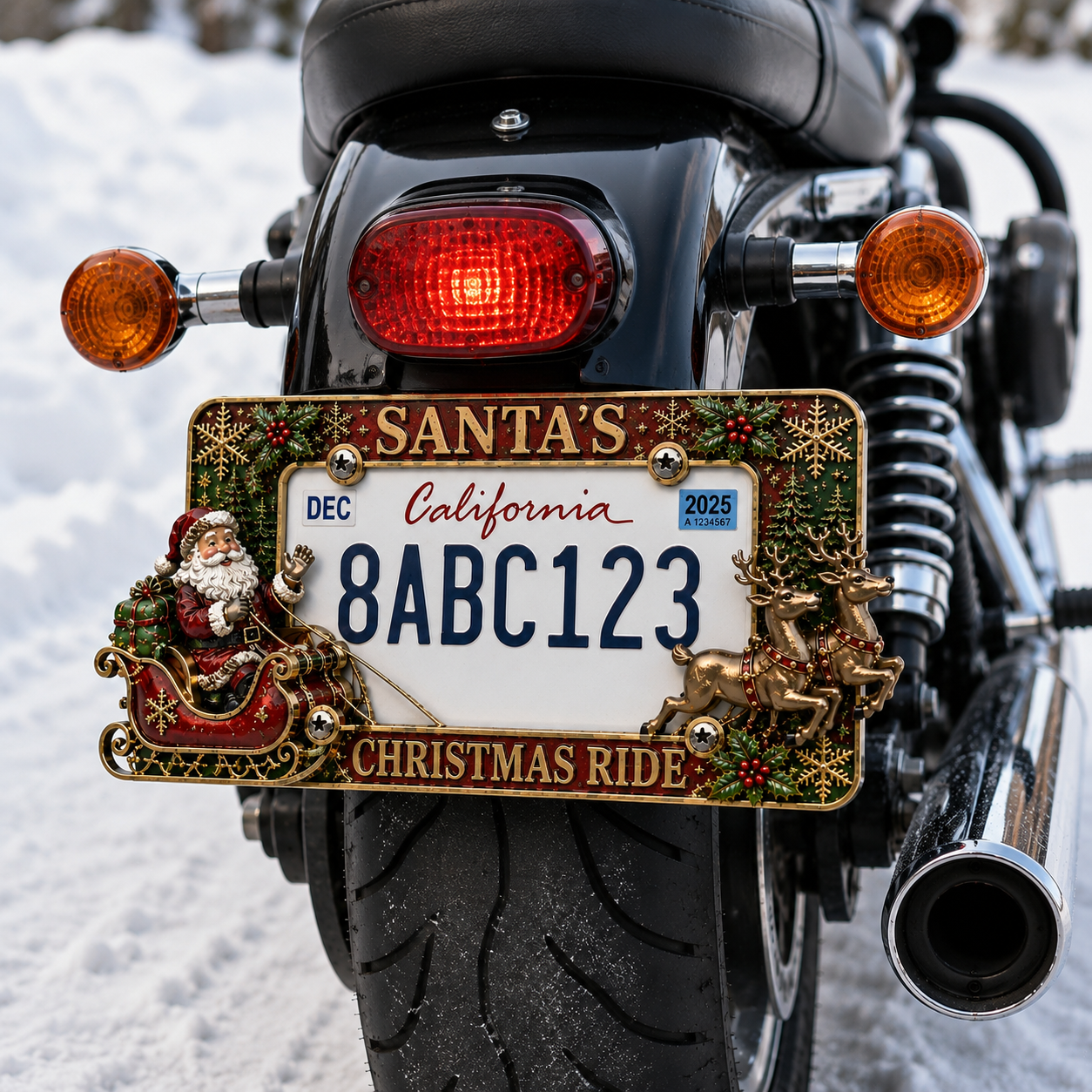 🔥LAST DAY 70% OFF-🎄Christmas License Plate Frame – Festive Style for Every Ride