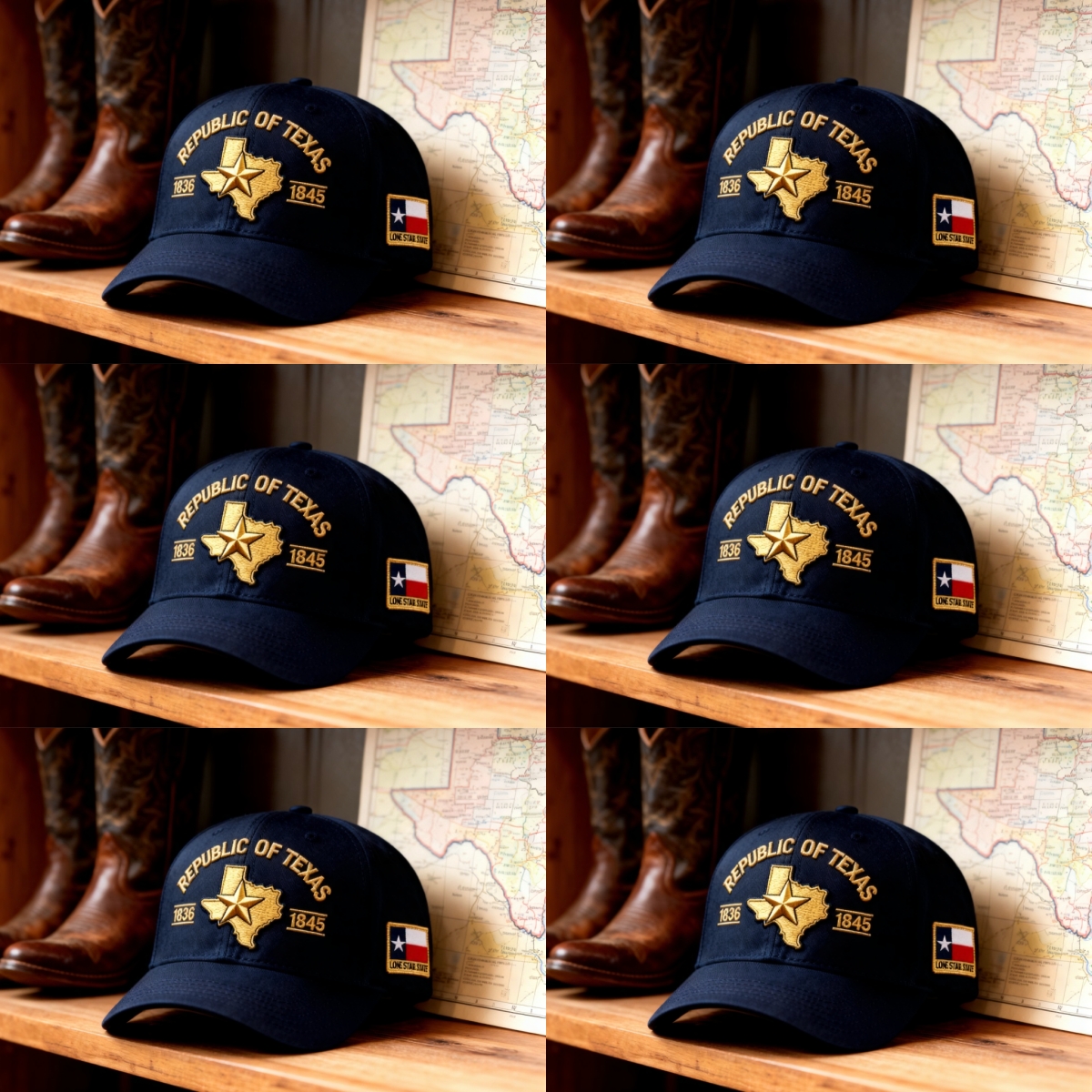 ⚡Black Friday 24H Flash Sale🎉Republic of Texas Embroidered Hat – 1836–1845 Lone Star State Heritage Cap