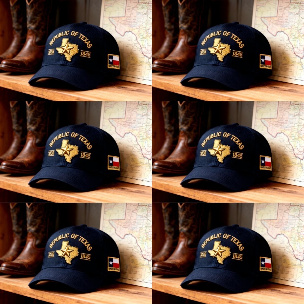 ⚡Black Friday 24H Flash Sale🎉Republic of Texas Embroidered Hat – 1836–1845 Lone Star State Heritage Cap