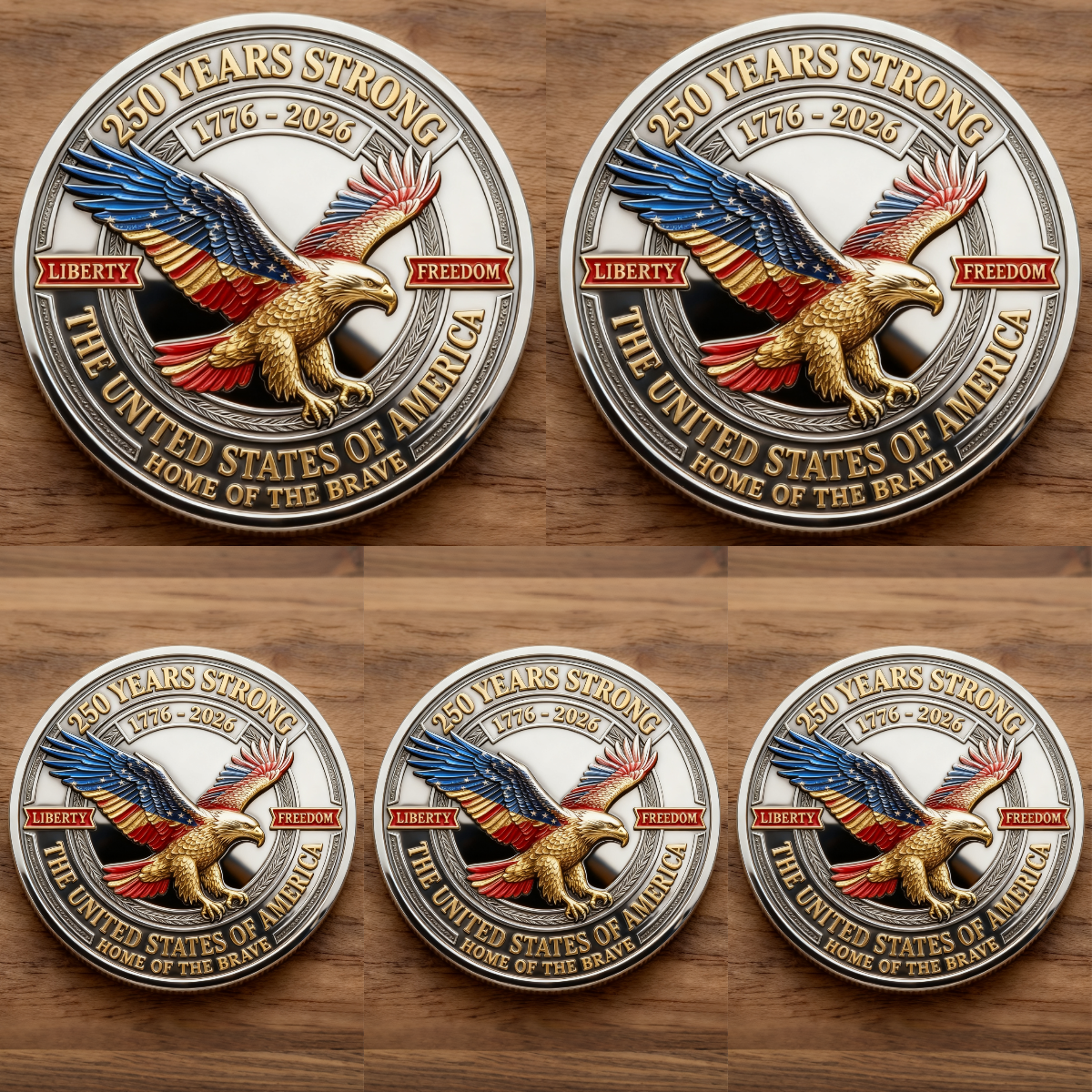 🏆Flash Sale 60% OFF - 🇺🇸 “250 Years Strong” United States Semiquincentennial Commemorative Coin 🦅✨