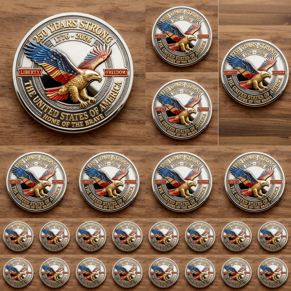 🏆Flash Sale 60% OFF - 🇺🇸 “250 Years Strong” United States Semiquincentennial Commemorative Coin 🦅✨