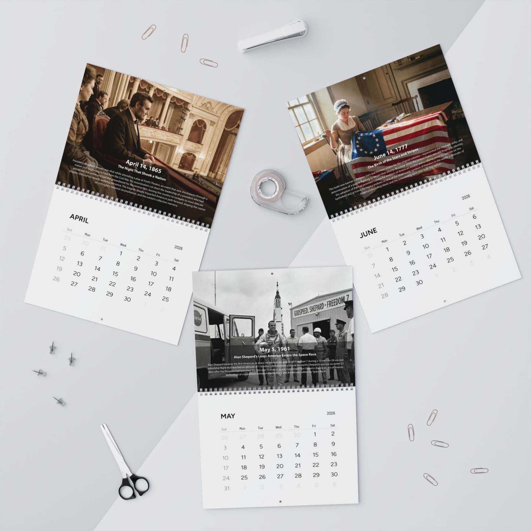 America's 250th Anniversary 2026 Calendar
