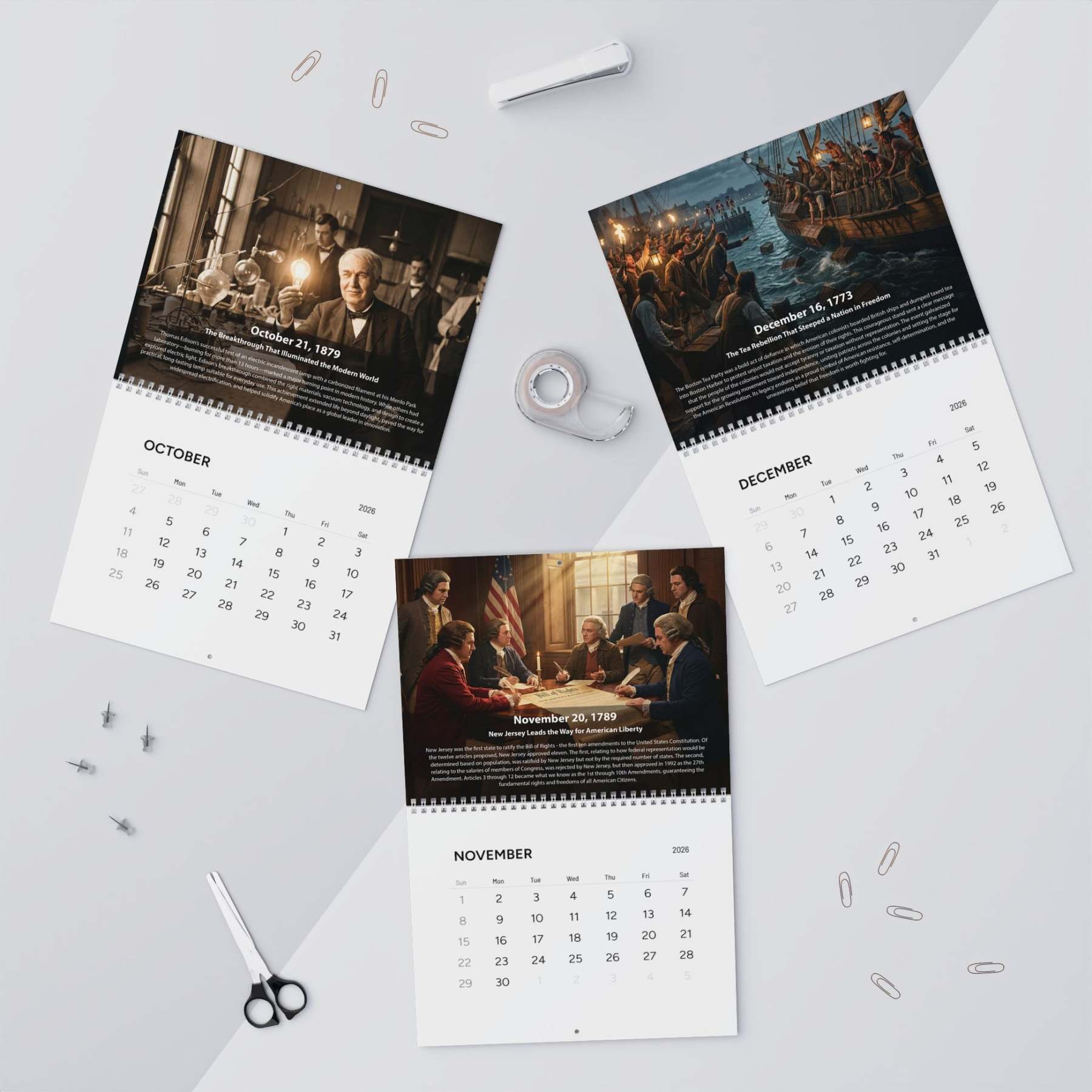 America's 250th Anniversary 2026 Calendar