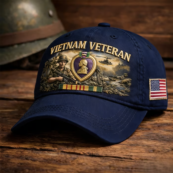 ✨Crafted by Hand Embroidery-Vietnam Veteran Commemorative Cap(✝️Keep Their Memory Alive)