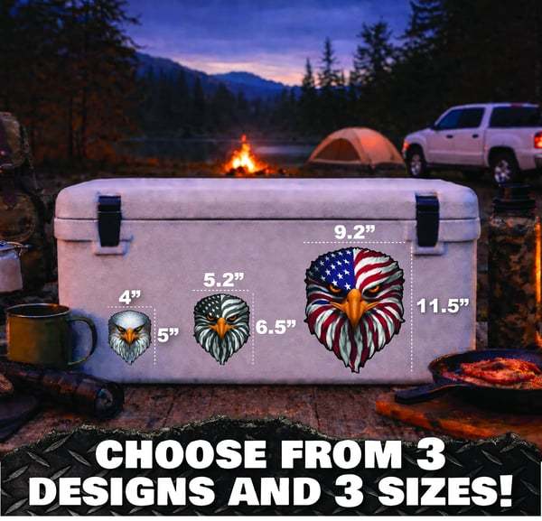 🔥Last Day 49% OFF - 🦅Reflective Eagle Eyes USA Flag Decal – Waterproof Patriotic Vinyl Sticker for Trucks, Cars & Gear - USA Flag / 5 x 4