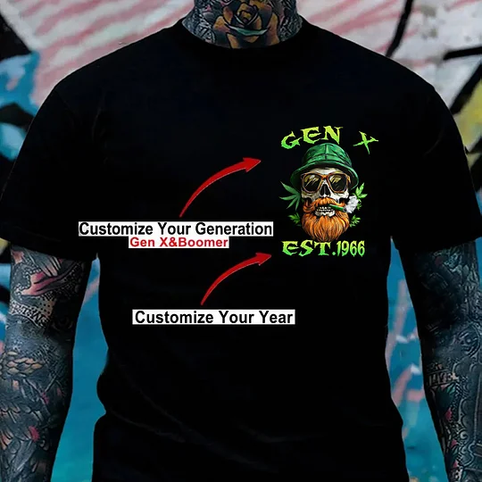 I Never Dreamed I'd Become A Grumpy Old Stoner Custom Year Gen X, Boomer T-shirt