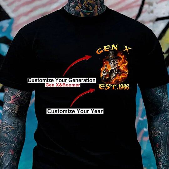 Old Bastards Bourbon Club Custom Year Gen X, Boomer T-shirt