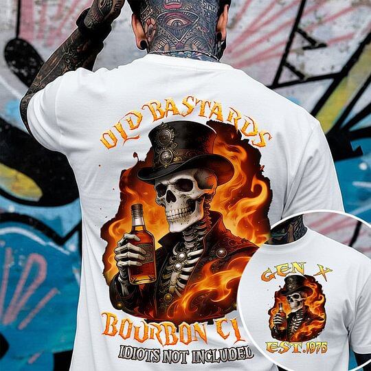 Old Bastards Bourbon Club Custom Year Gen X, Boomer T-shirt