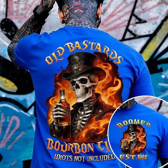 Old Bastards Bourbon Club Custom Year Gen X, Boomer T-shirt