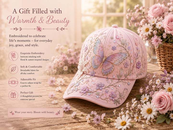 🔥Limited Edition -🌸🦋 Garden Morning Cap
