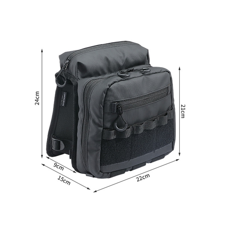 Tactical vehicle storage bag, rear seat headrest extended storage bag, suitable for camping and off-road gear storage.