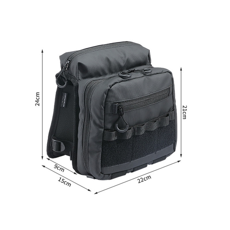 Tactical vehicle storage bag, rear seat headrest extended storage bag, suitable for camping and off-road gear storage.