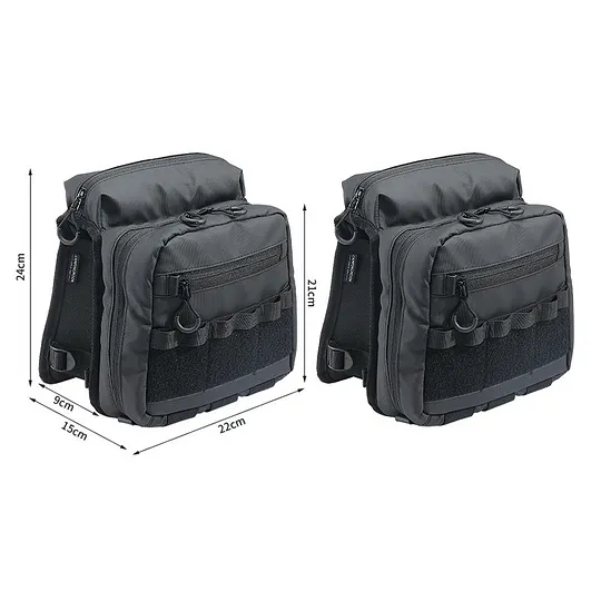 Tactical vehicle storage bag, rear seat headrest extended storage bag, suitable for camping and off-road gear storage.