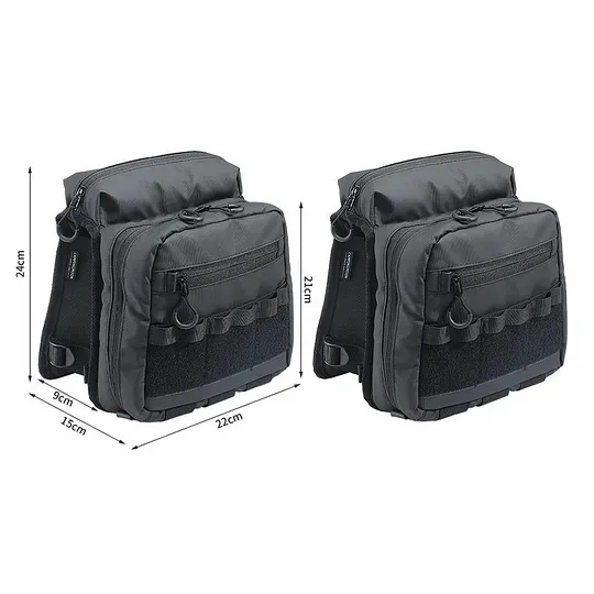 Tactical vehicle storage bag, rear seat headrest extended storage bag, suitable for camping and off-road gear storage.