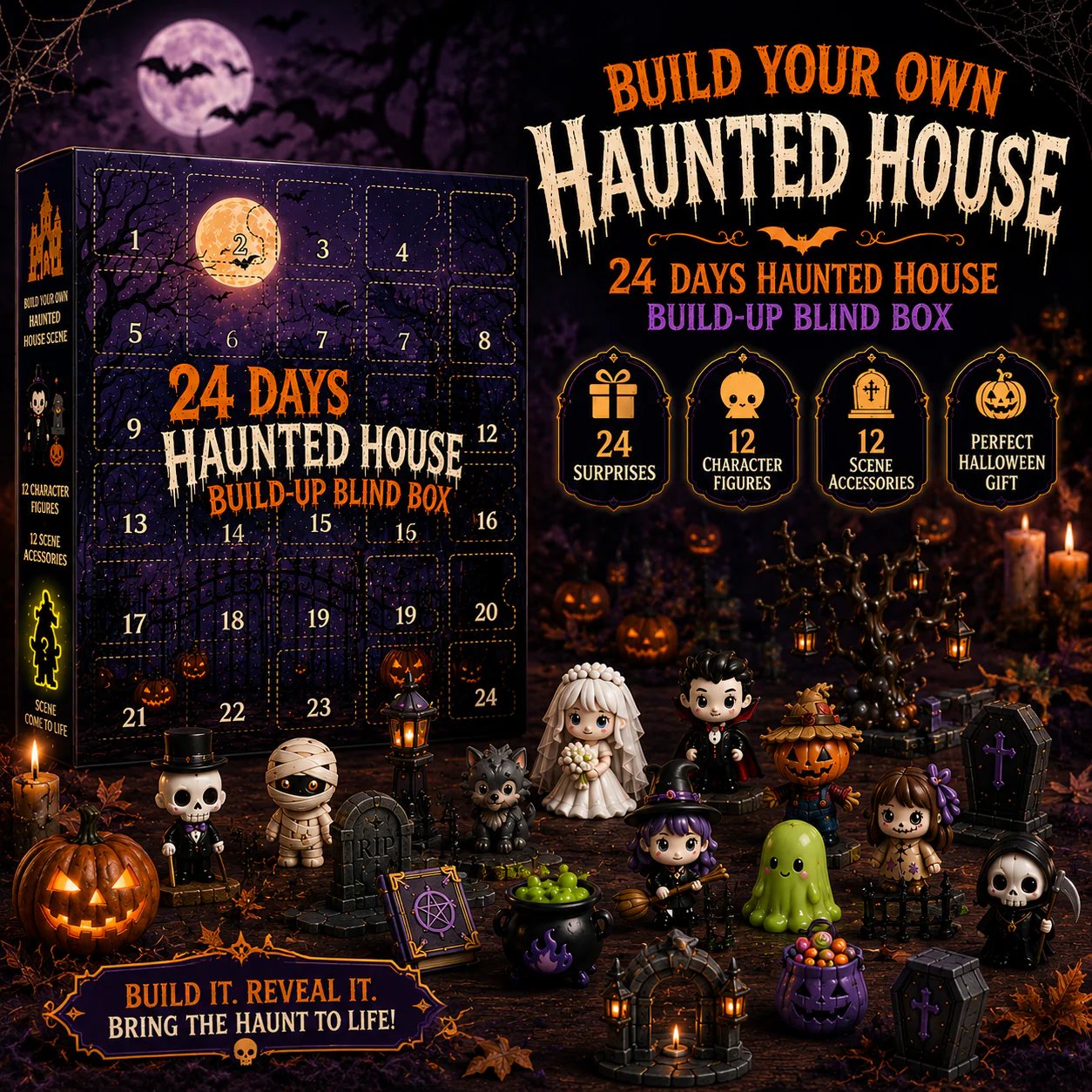 🔥🔥 Limited 50% OFF | Build Your Own Spooky Haunted House 👻 DIY Halloween Decor Kit for Endless Halloween Fun