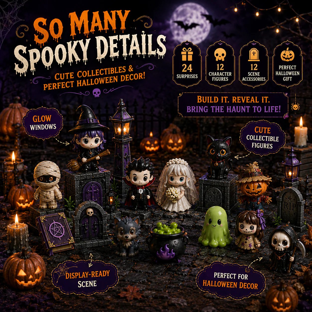 🔥🔥 Limited 50% OFF | Build Your Own Spooky Haunted House 👻 DIY Halloween Decor Kit for Endless Halloween Fun