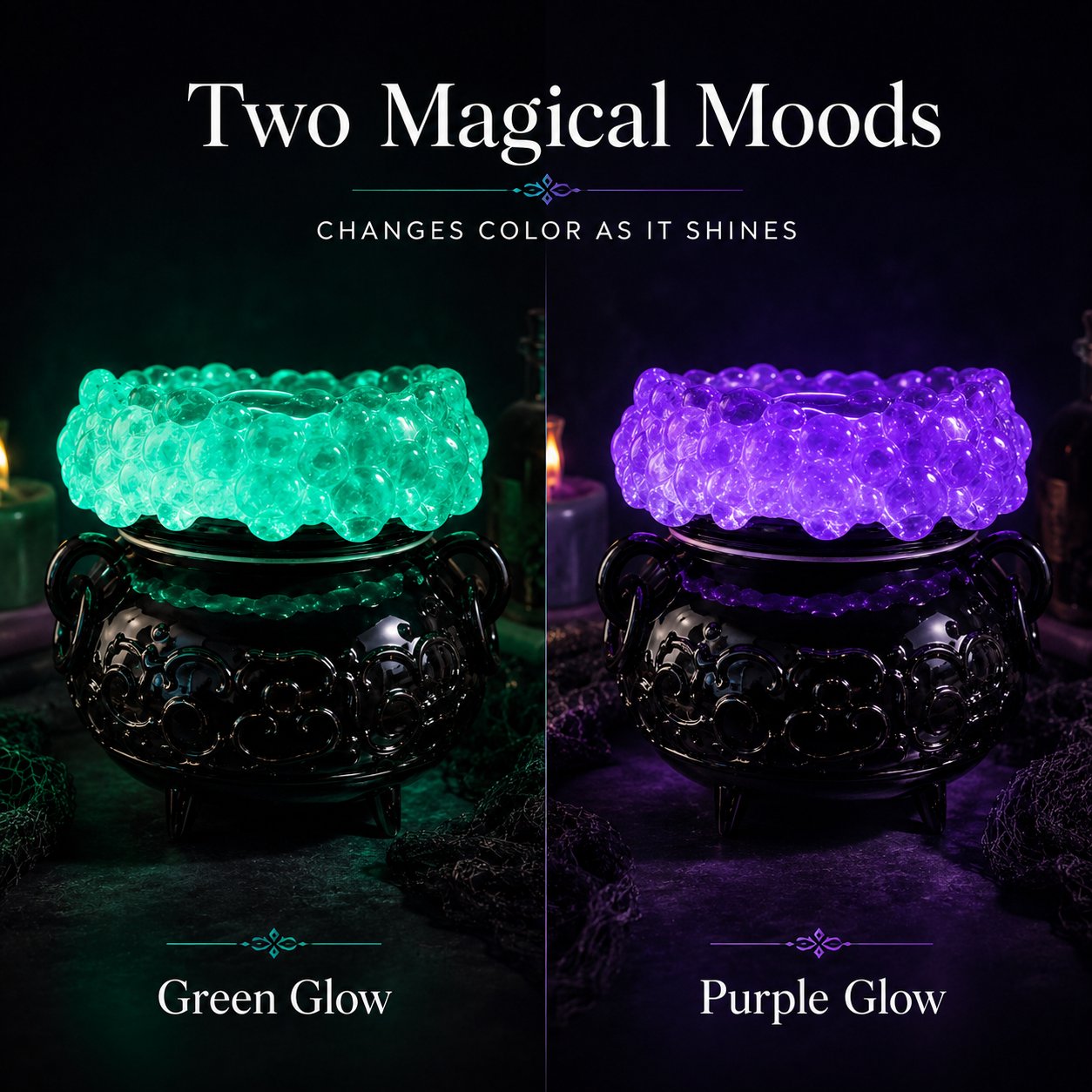 🎃 Early Halloween Sale | Glowing Bubbling Cauldron Candle Holder