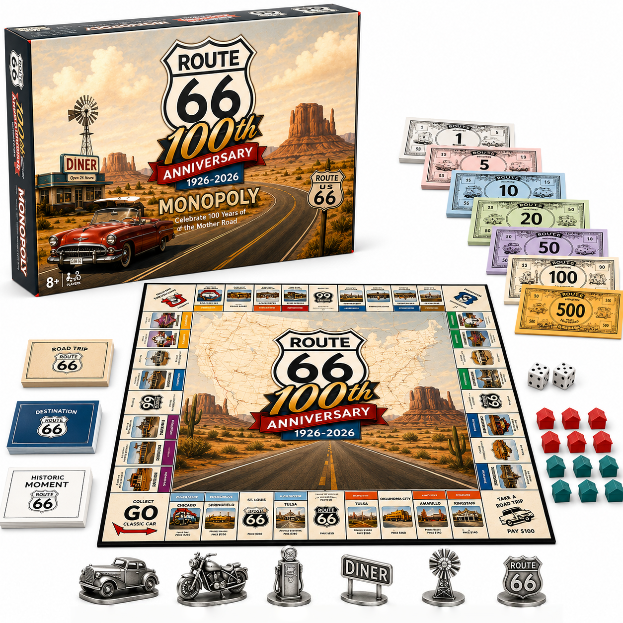 Route 66 Centennial Road Trip | Commemorative Board Game Set