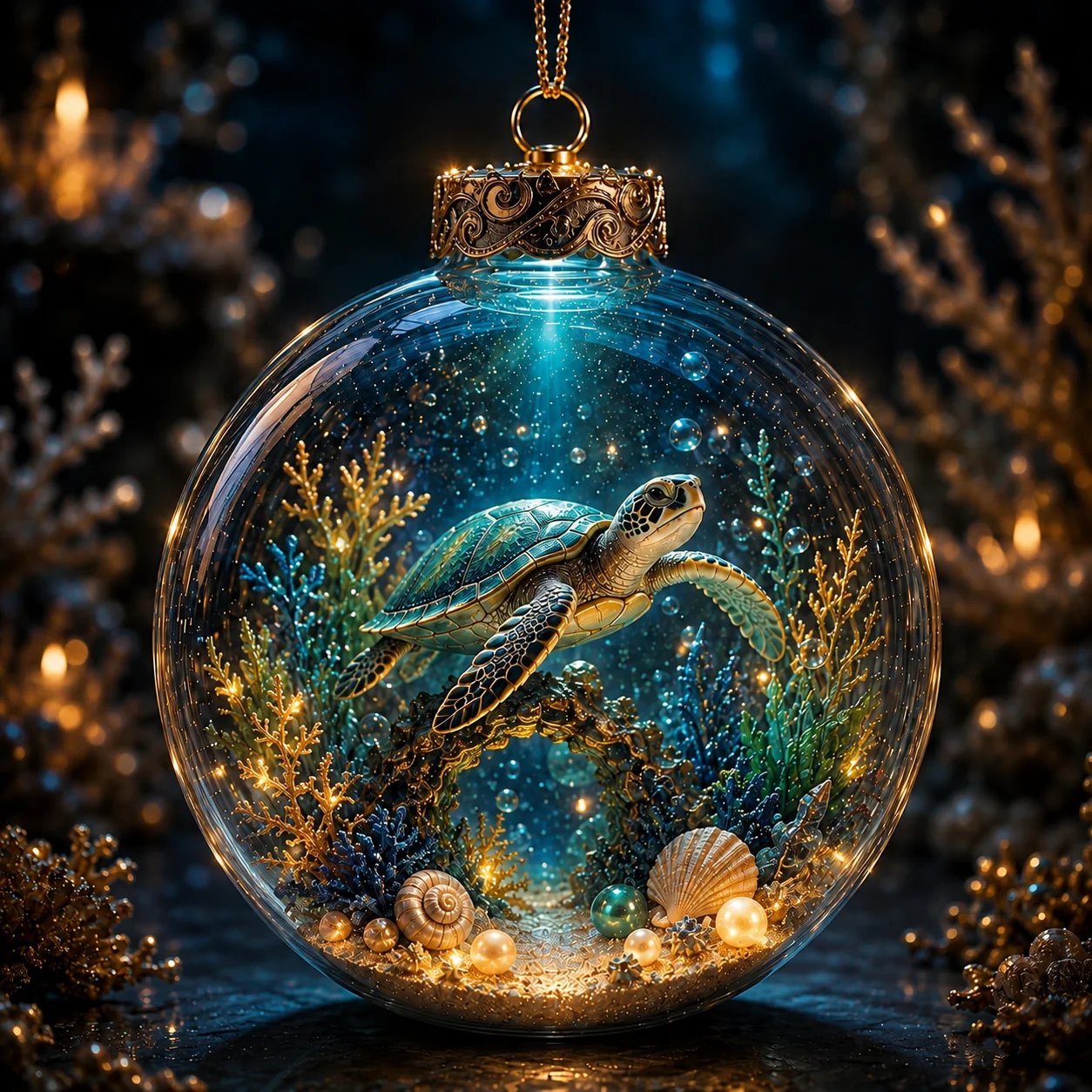 🔥Limited time 70% OFF -🌊✨ Glowing Ocean Story Ornament – Light-Up Mini Underwater Scene